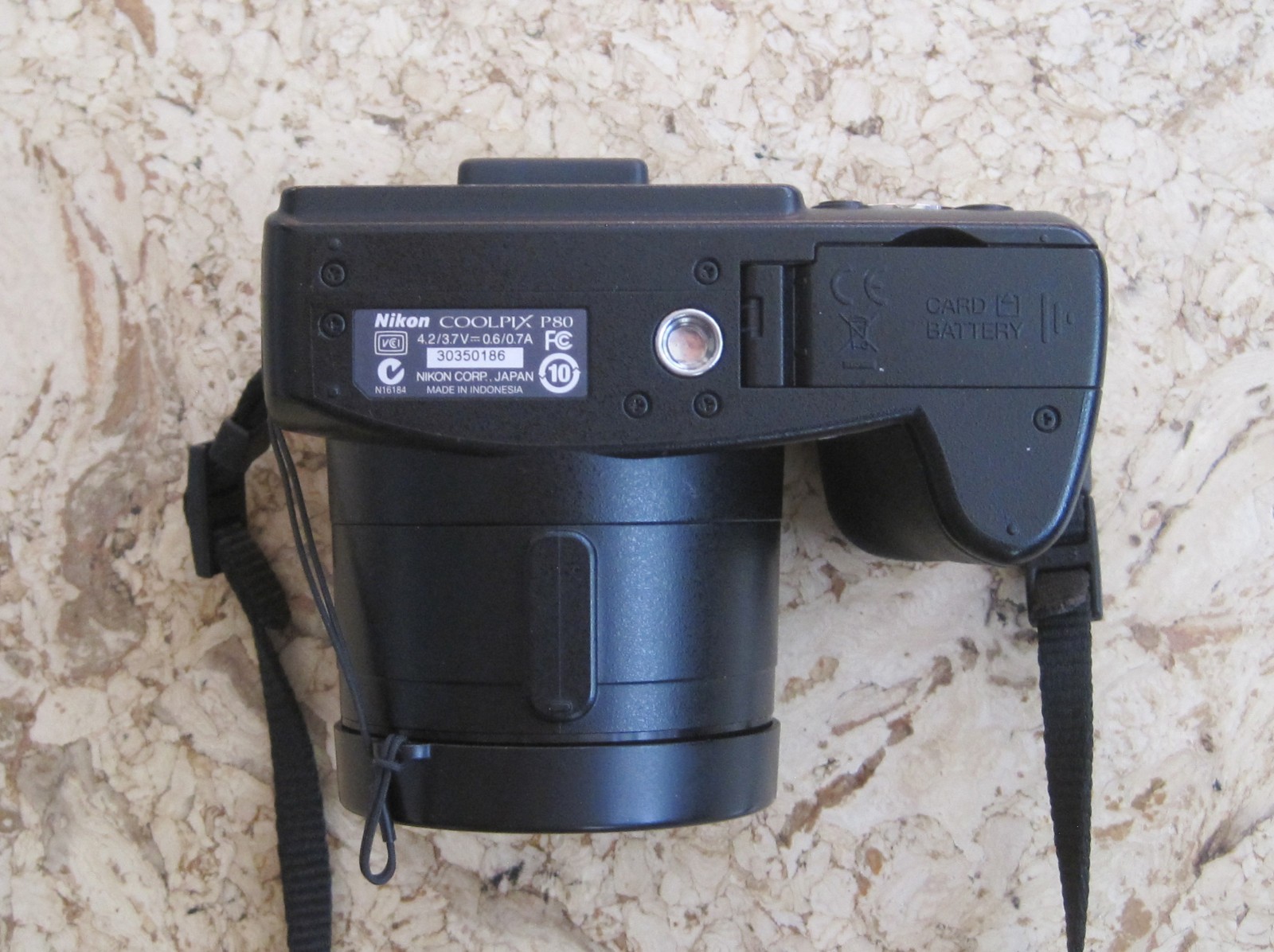 Nikon Coolpix P80 Digital Camera 18X Zoom + 2 Batteries/ 2 Chargers/Strap Tested