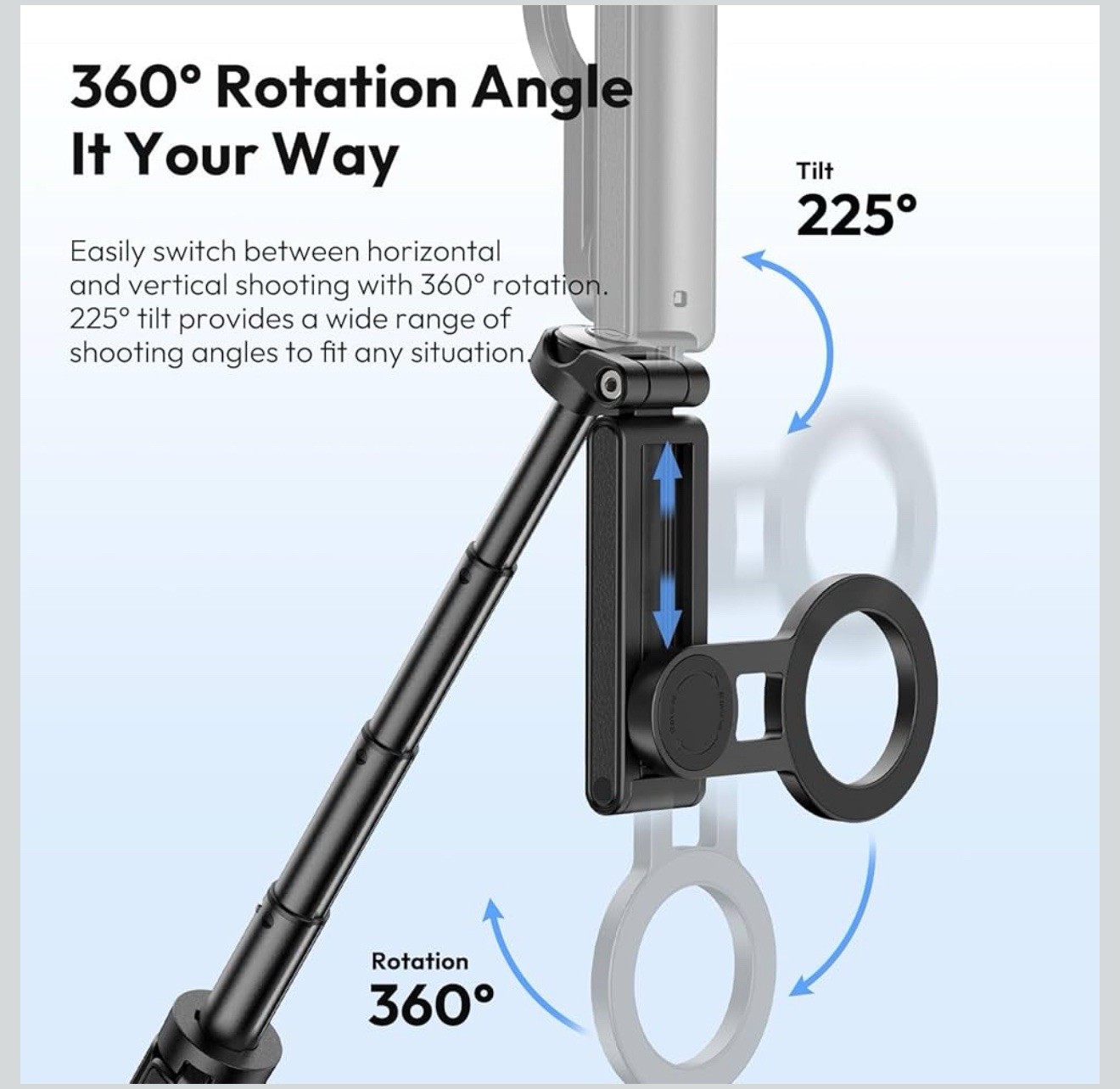 Ulanzi JJ03 3-in-1 Magnetic Tripod Selfie Stick with Remote Control for iPhone