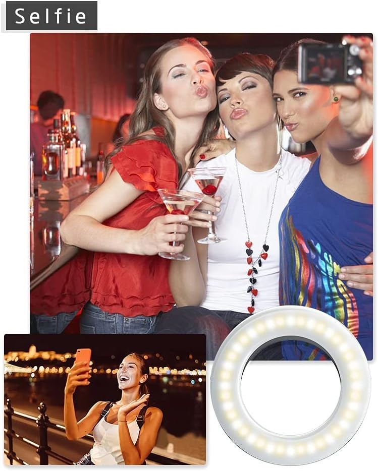 Compact Selfie Ring Light with 40 LED: Perfect for Travel and Content Creation