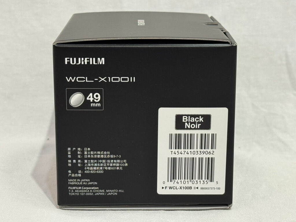 FUJIFILM WCL-X100B II Wide Conversion Lens Black New in Box from Japan