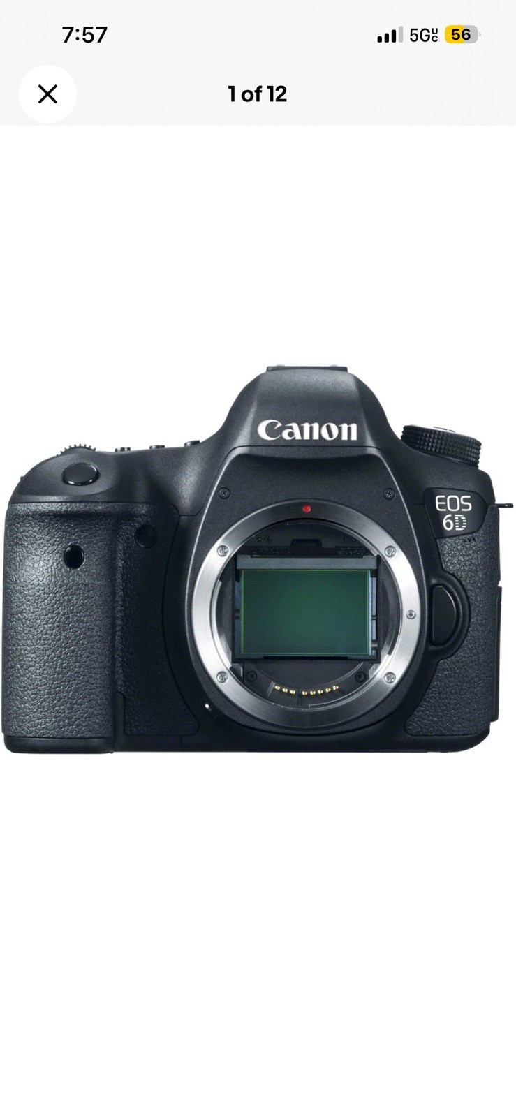 Canon EOS 6D 20.2MP Digital SLR Camera – Black (Body Only), 8035B002