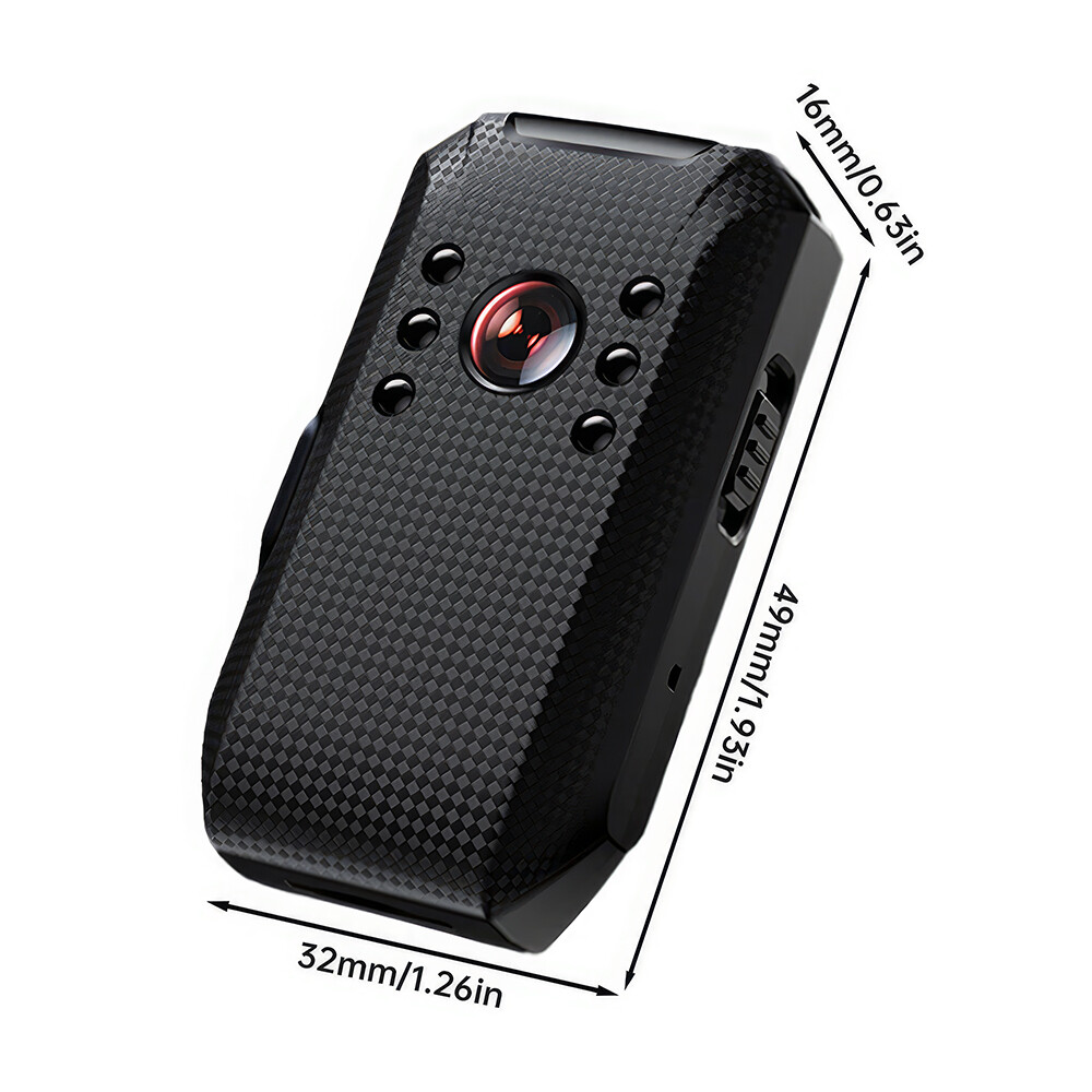 Upgraded Body Camera with Audio & Video Recording Cam Mini Police Worn Bodycam