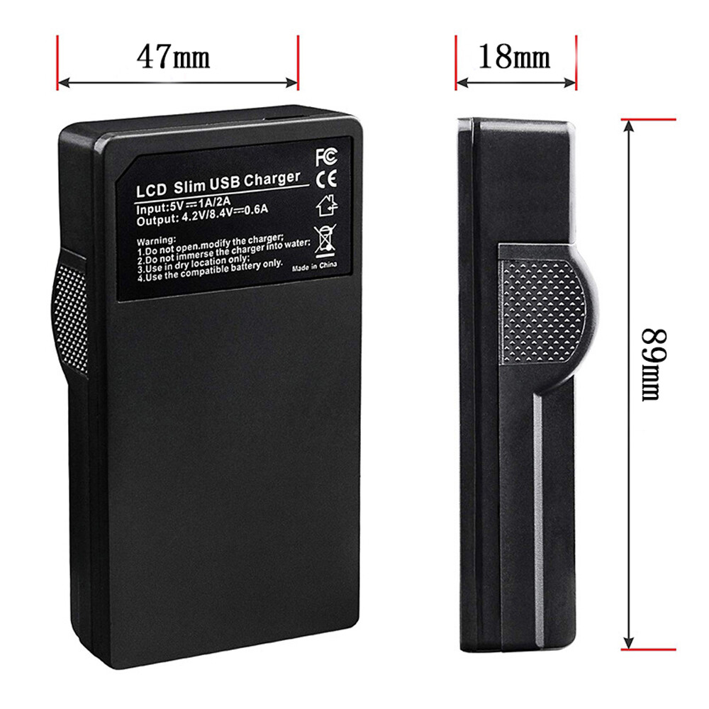 3.7V Battery 2Pack +LCD Charger for CA-NP40 CANP40 CA-MP40 D-CNP40-Y DB-CANP40