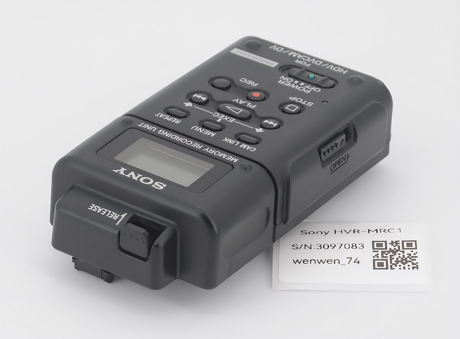 Near Mint -Sony HVR-MRC1 Memory Recording Unit With 16GB CF Card (No Cradle)