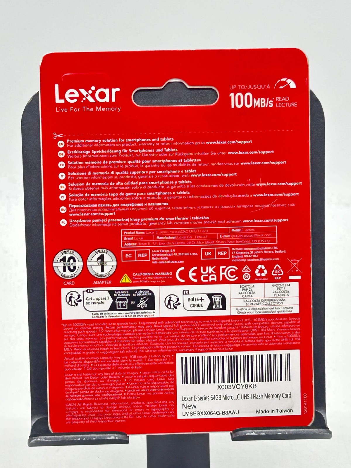 Lexar E Series microSDXC UHS-I 64GB — 3-Pack with SD Adapter | New Sealed