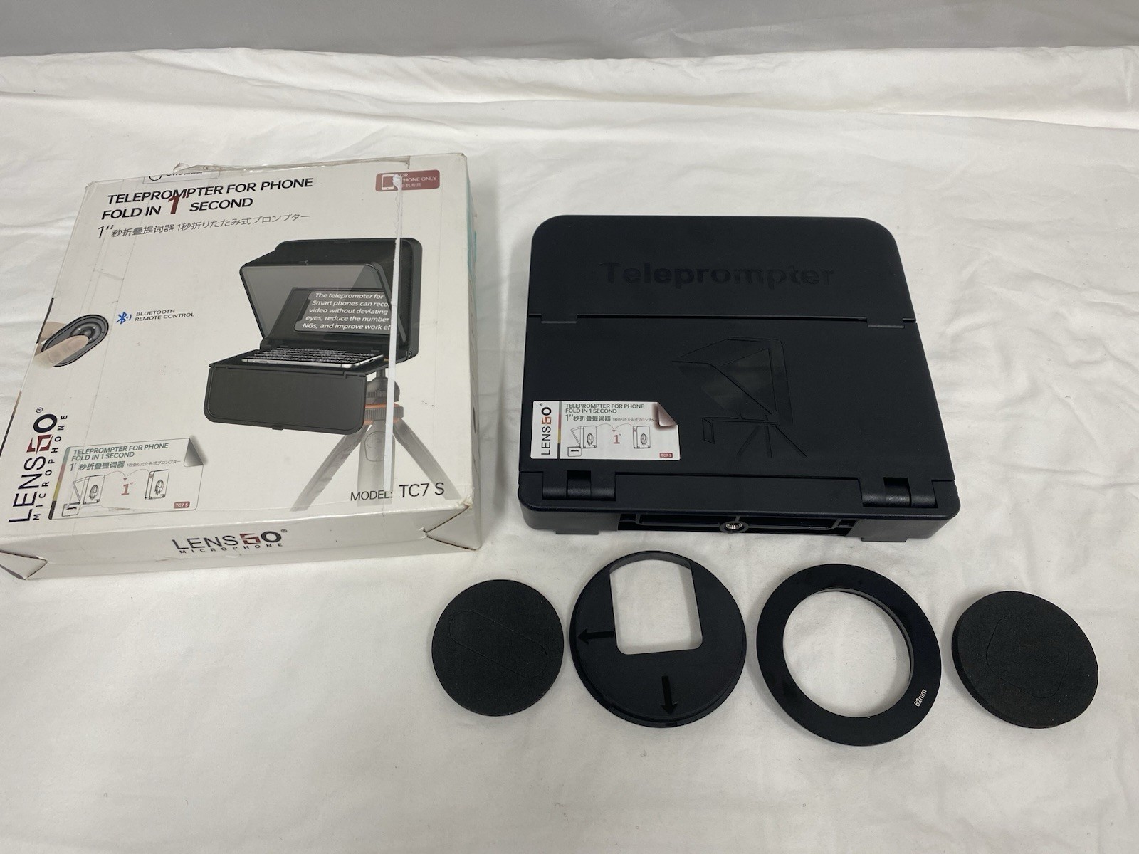 *NO REMOTE* LENSGO TC7S Foldable Mini Portable Teleprompter iPhone