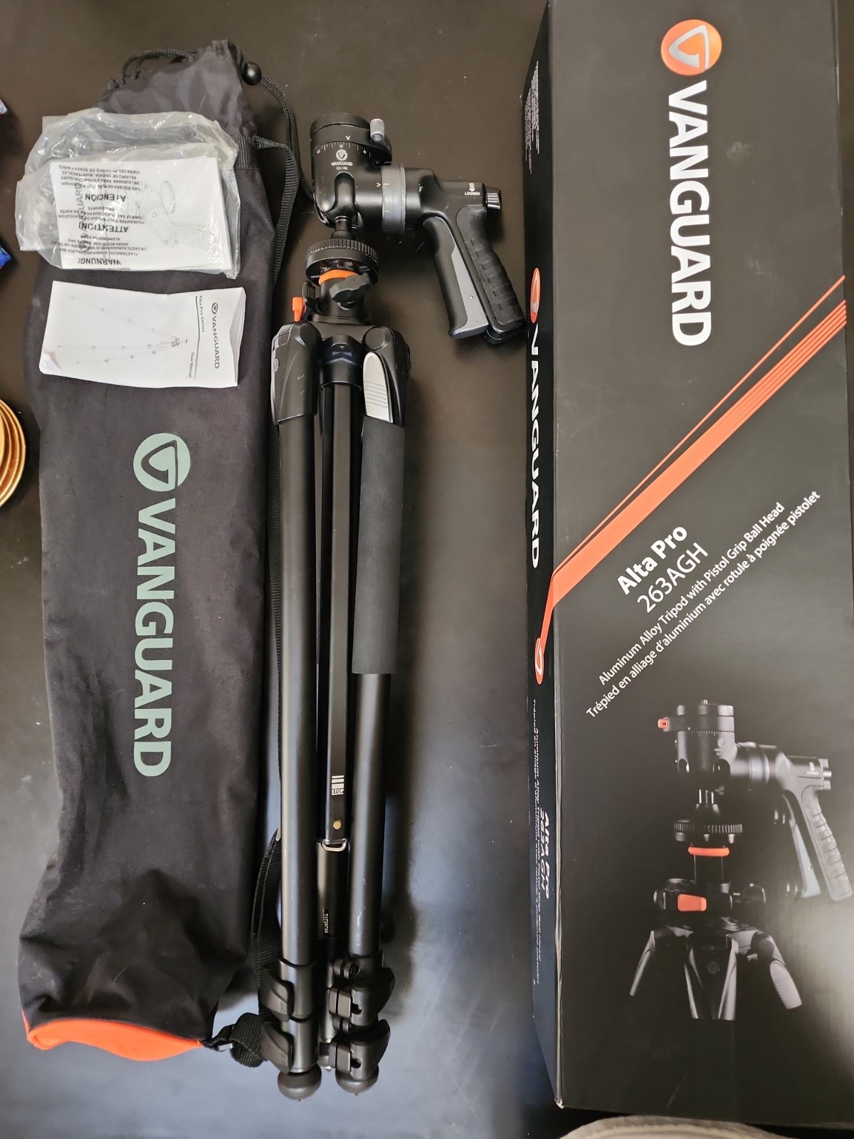 Vanguard Alta Pro 263AGH Aluminum Alloy Tripod Kit w/ Pistol Grip Ball Head, CIB