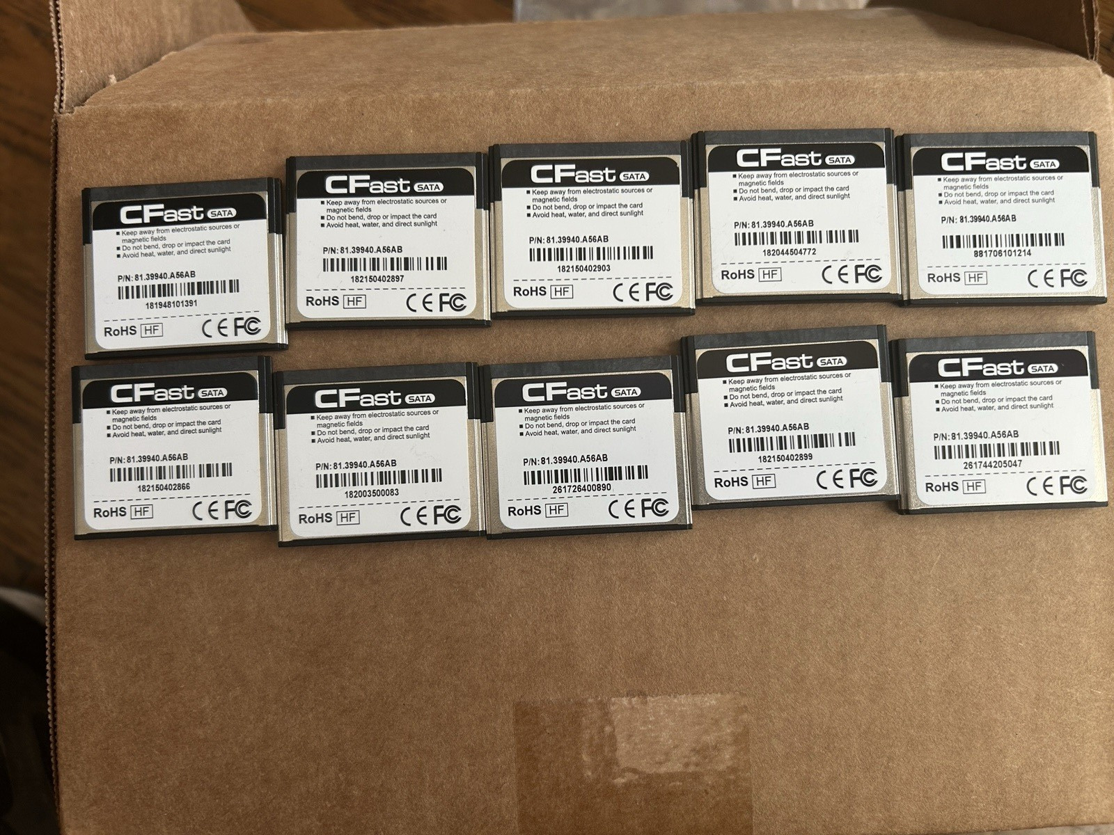 10PC APACER 2GB CFast Cards