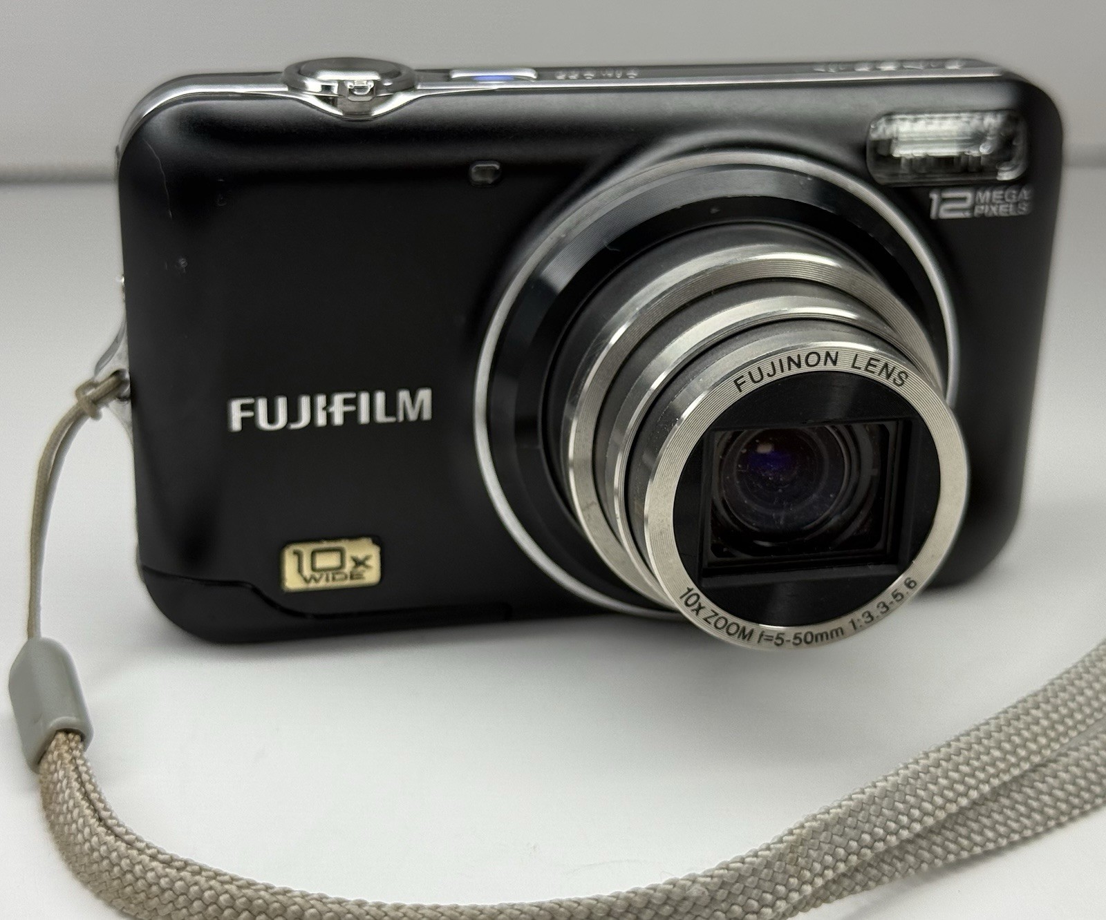 Fujifilm FinePix JZ300 12MP Digital Camera Black 10x Zoom Works W/ Screen Issue!