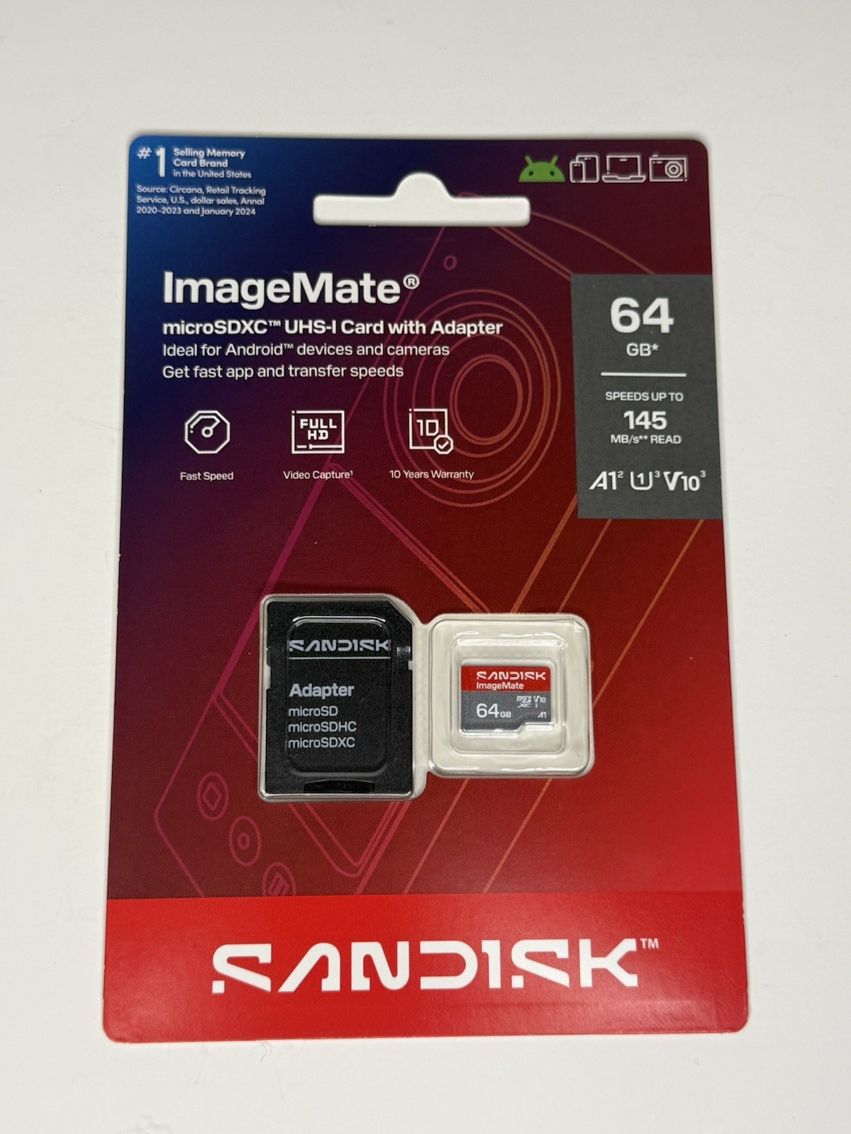 Sandisk 64GB Card ImageMate MICROSDXC UHS-I Card With Adapter NEW Sealed