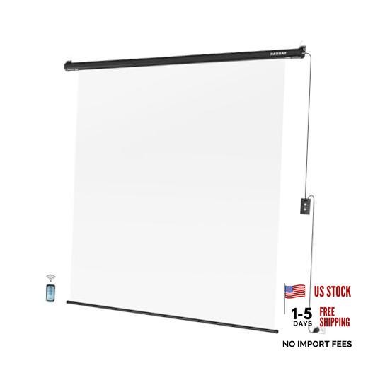 Motorized Pull Down Screen Backdrop – 78.7″ x 86.6″ Wider(78.7 x 86.6in) White