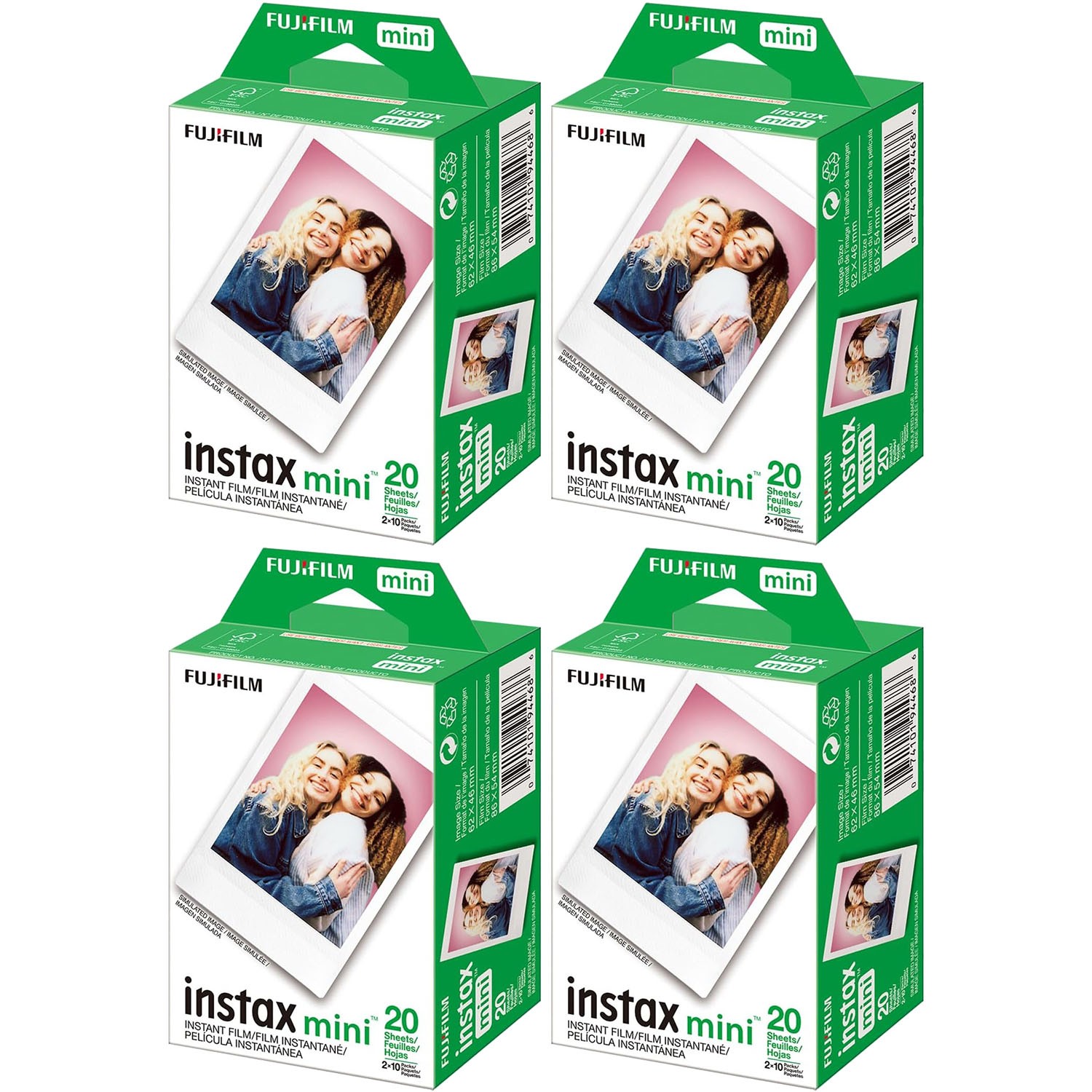 Fujifilm Instax Mini Color Instant Film – 80 Count Film Exposures
