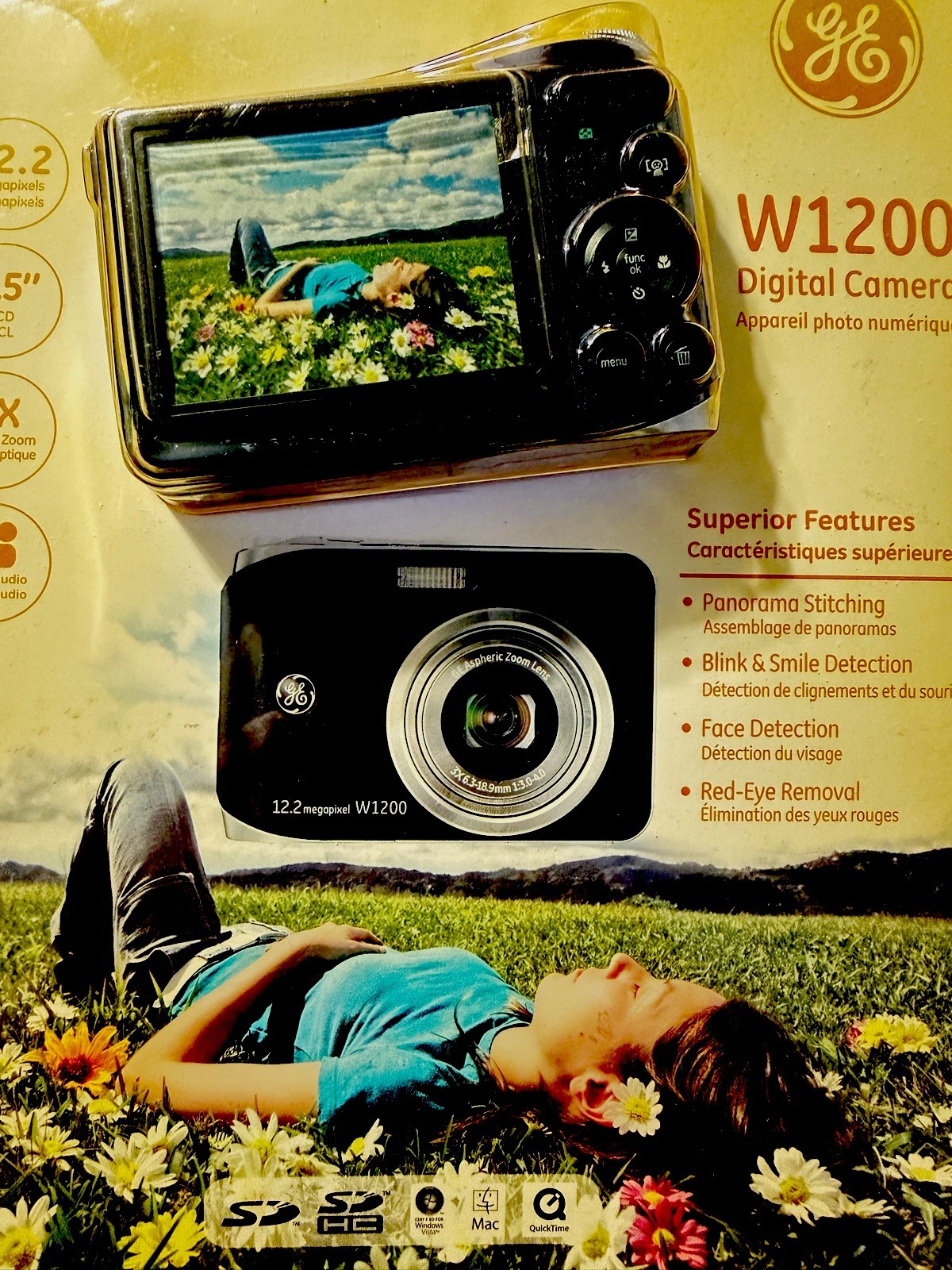 GE W1200 Digital Camera Sealed 12.2MP 3X Zoom NIB New Old Stock