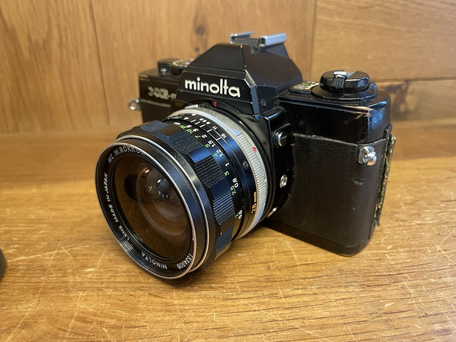 *Rare : Near Mint* Minolta XG-SE Film Camera MC W Rokkor 28mm F/3.5 From Japan