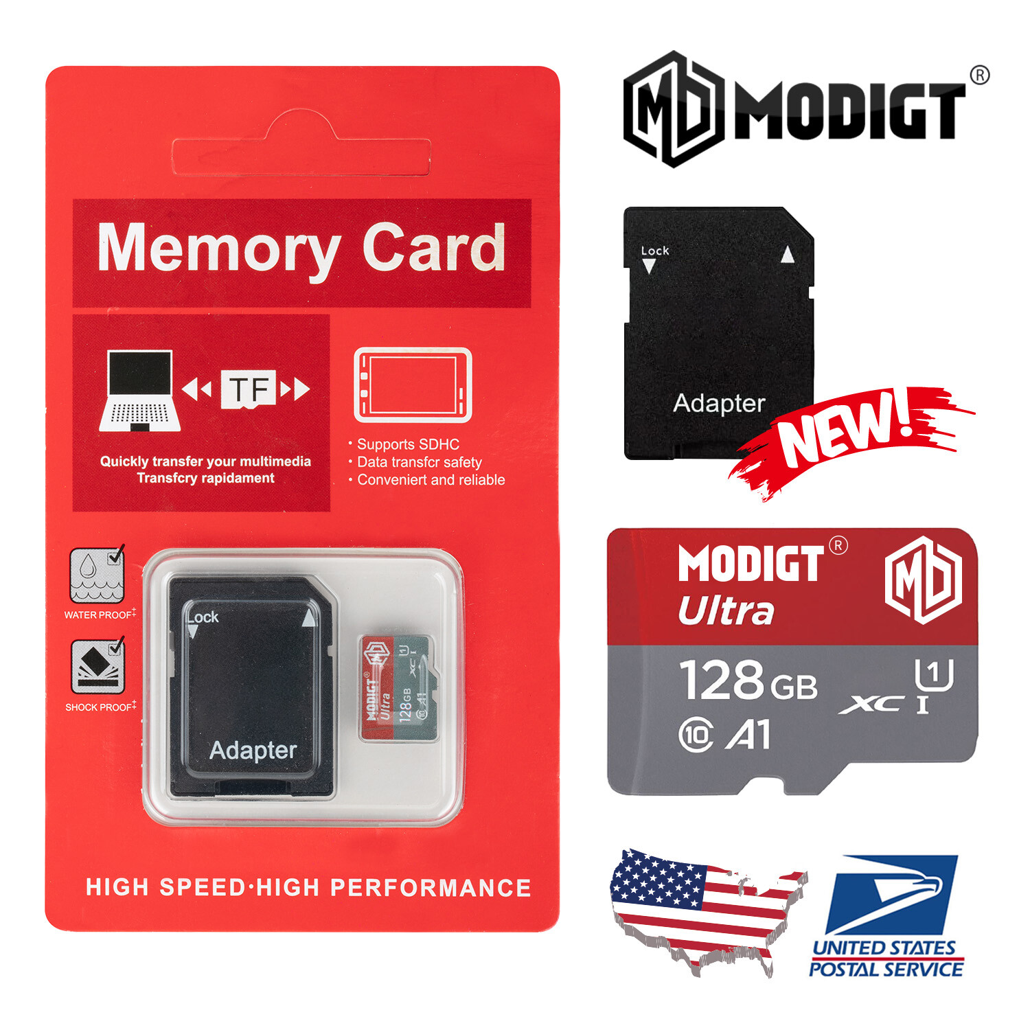 128GB Micro SD Cards Memory Card TF Card Class10 SDHC Fast speed for cameras US