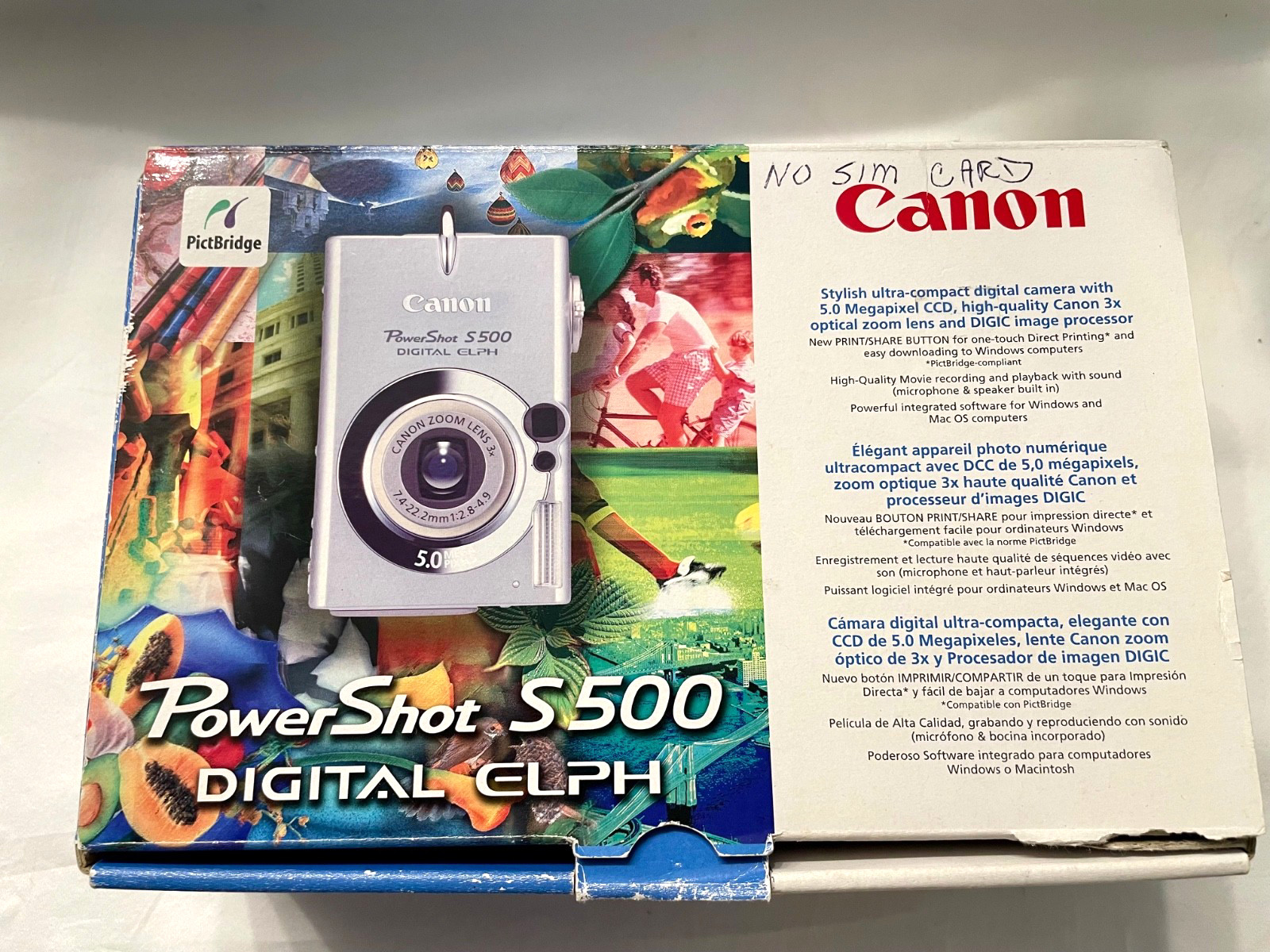 Canon PowerShot Digital ELPH S500 5.0MP 2 Chargers Tripod for Parts or Repair?