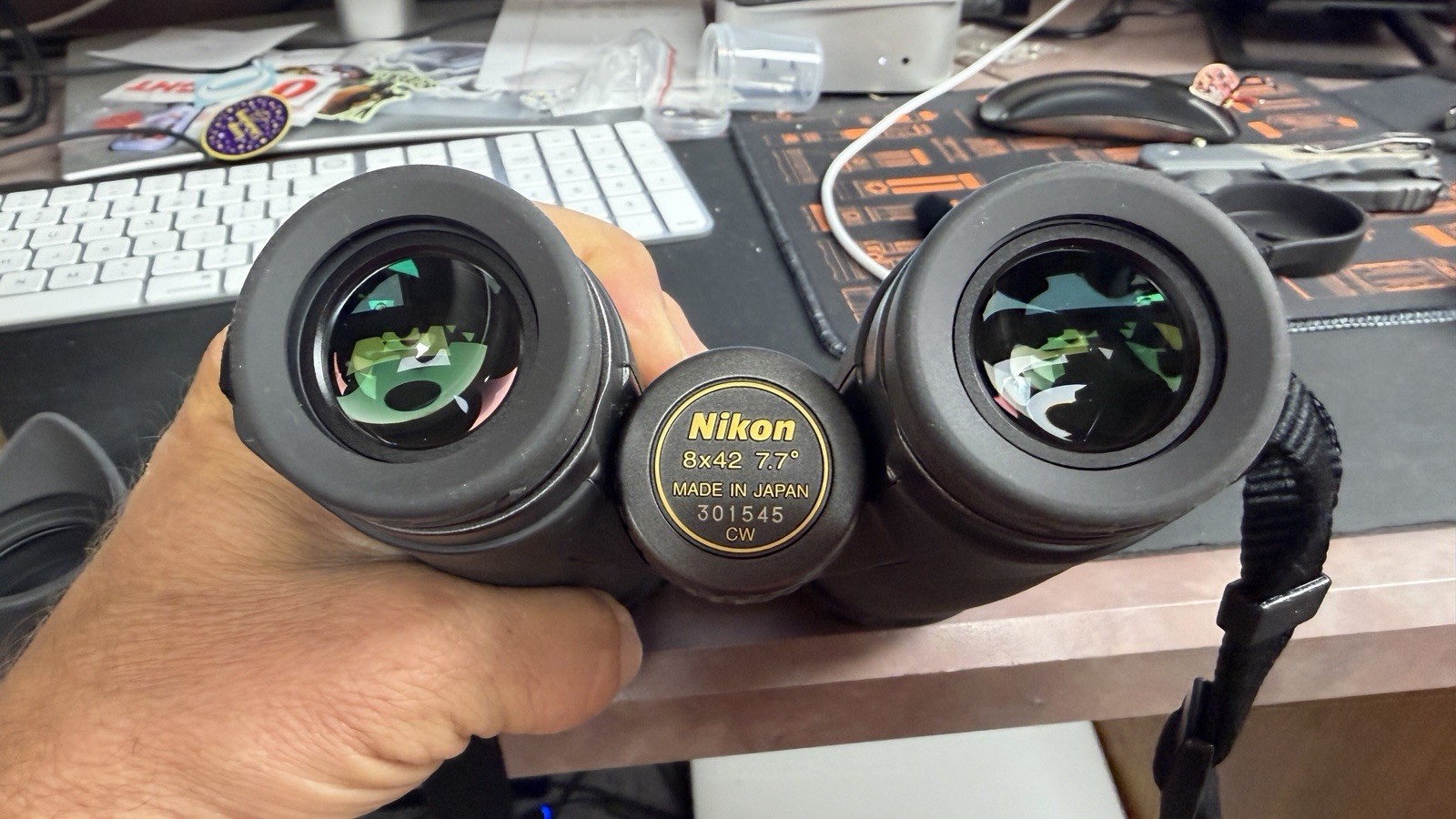 [Almost Unused w/Box] NIKON EDG 8×42 7.7° Binoculars Roof Prism Waterproof Japan
