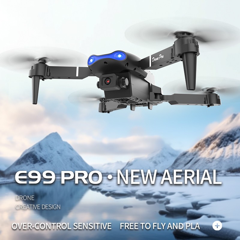 E99 Pro Drone – 90 Degree Adjustable DUAL CAMERAS, Gravity + Altitude Control