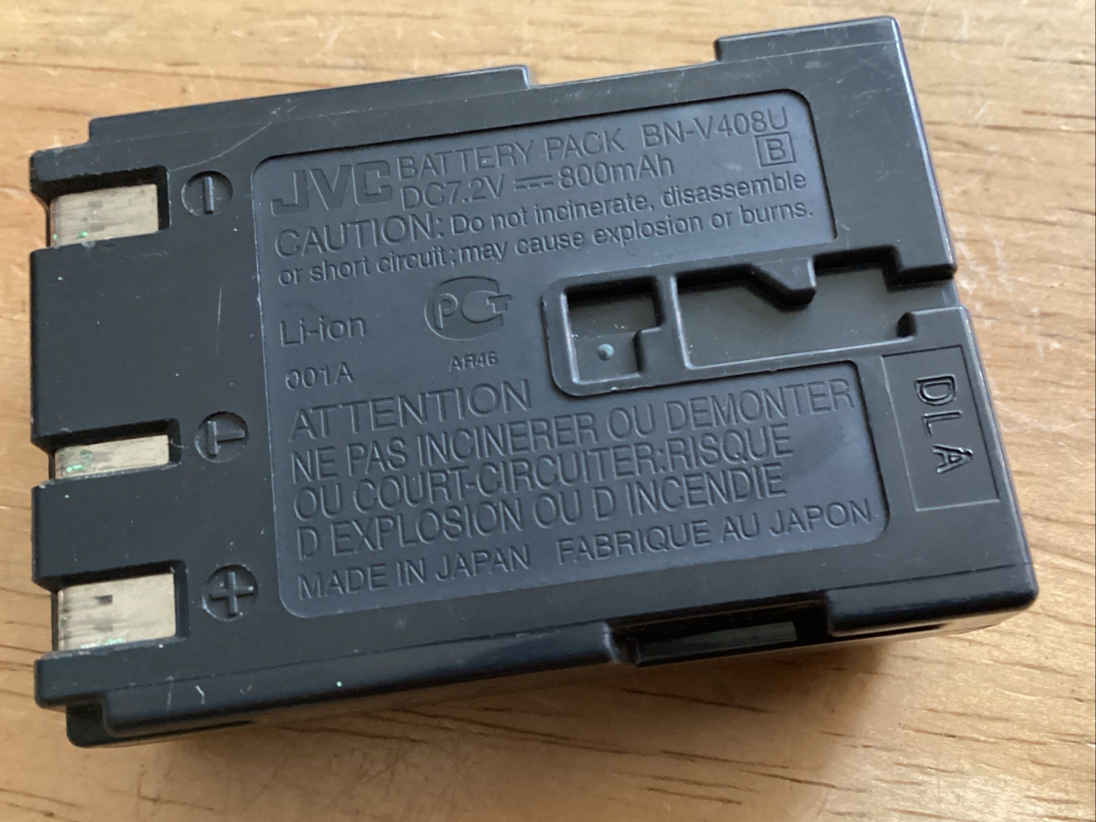 Genuine OEM JVC BN-V408U Rechargeable Battery Pack 7.2V 800mAh Li-ion