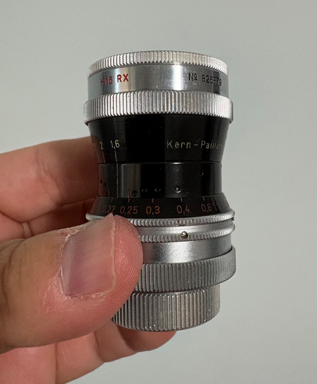 Vintage Kern Switar 10mm f1.6 H16 RX C Mount 16mm Movie Lens Bolex
