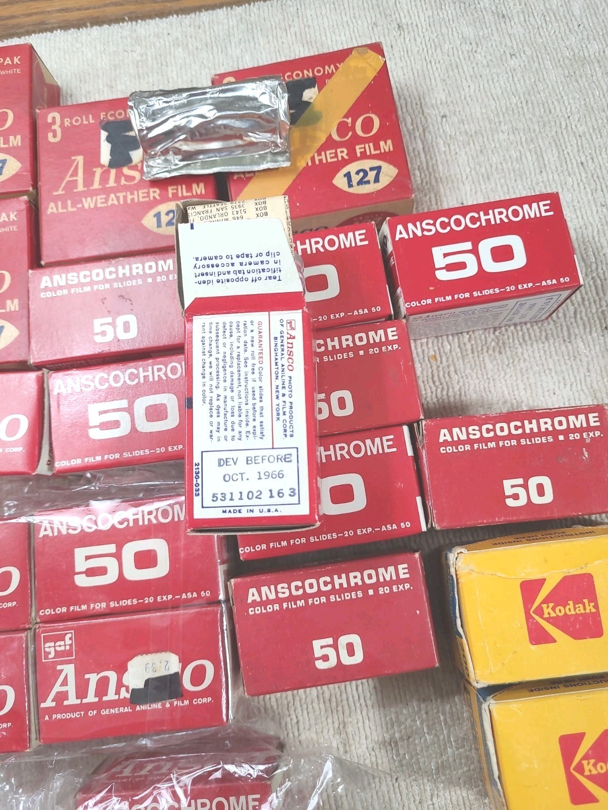Vintage Mixed Lot OF 31 Ansco Anscochrome & Kodak Film Expired Color & B/W 1960s