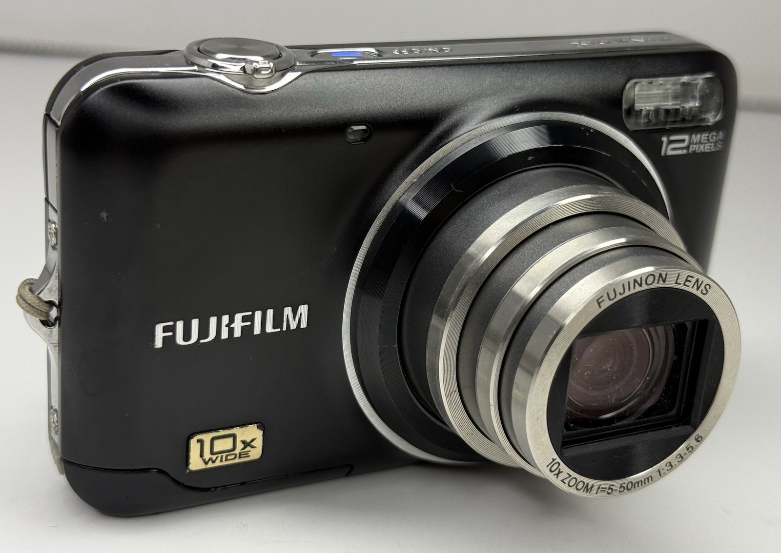 Fujifilm FinePix JZ300 12MP Digital Camera Black 10x Zoom Works W/ Screen Issue!