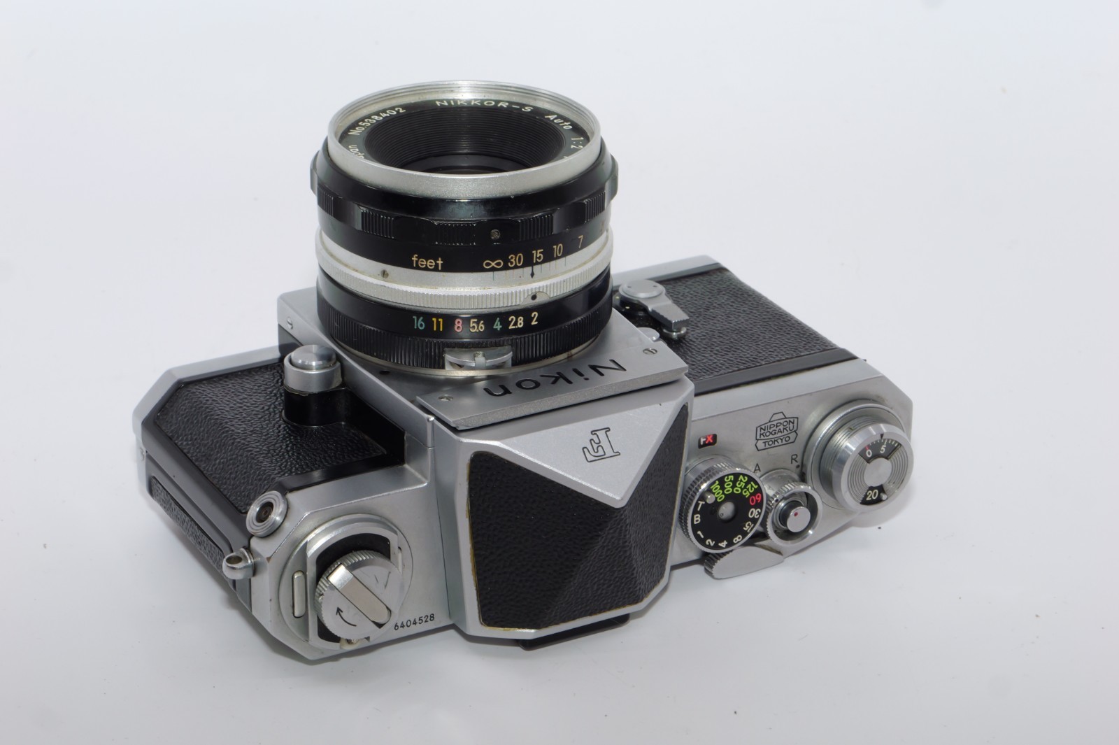 Nikon F #640xxxx 1st year camera with Nikkor-S 5cm f2 lens. Circa 1959. RARE !