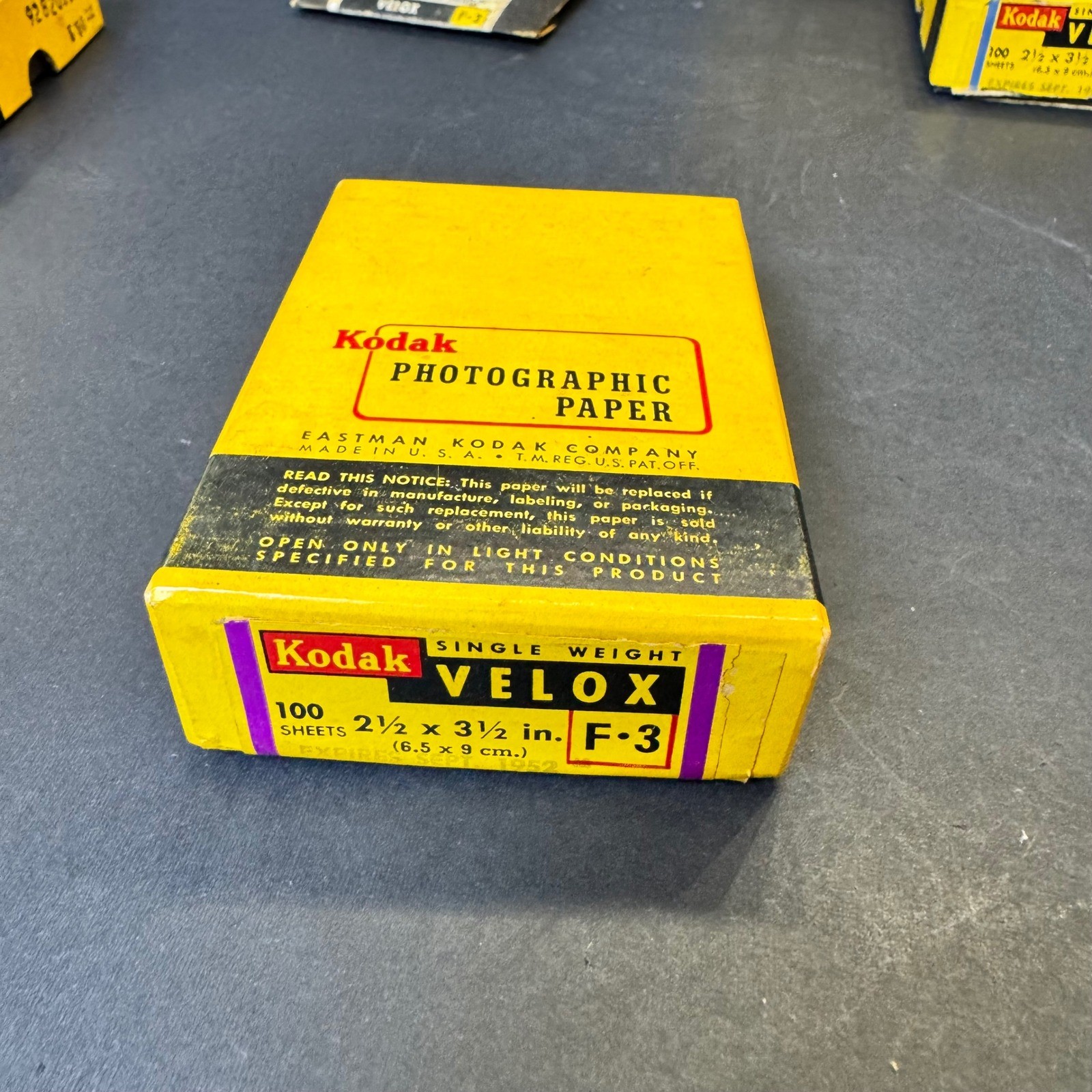 Vintage Kodak Velox Photographic Paper Lot 1950s Single Weight F-1 F-2 F-3 F-4
