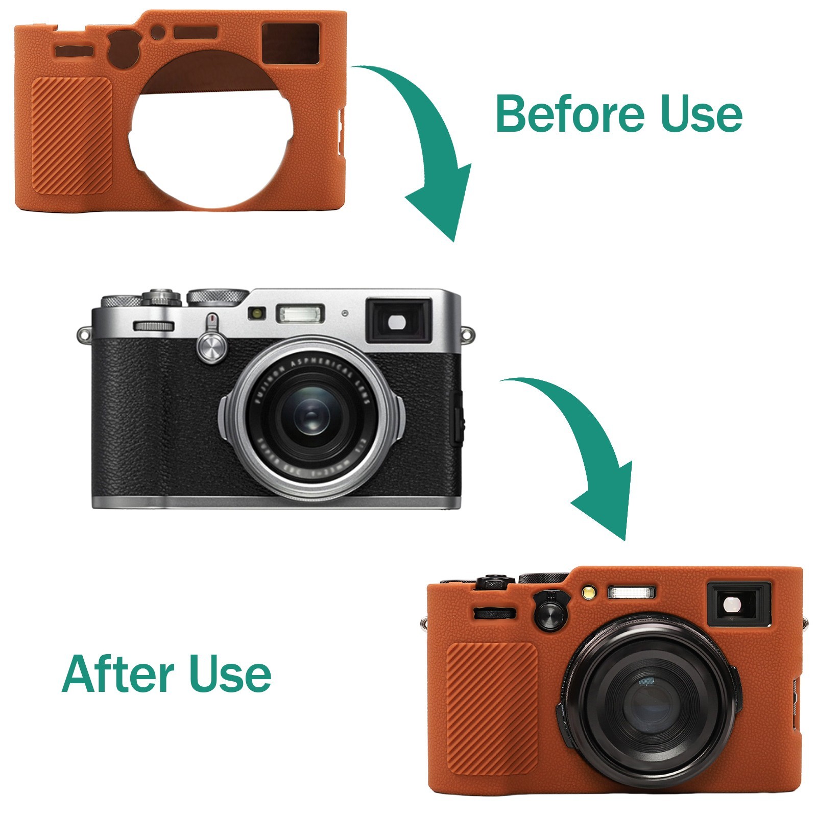 Frosted Matte Silicone Case Protective Cover Camera Shell for Fujifilm X100VI
