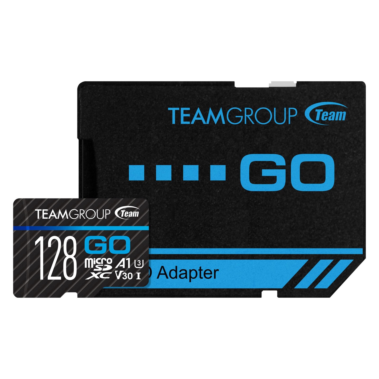 TEAMGROUP GO Card 128GB x 10 Pack MicroSDXC UHS-I U3 V30 10PACK, black