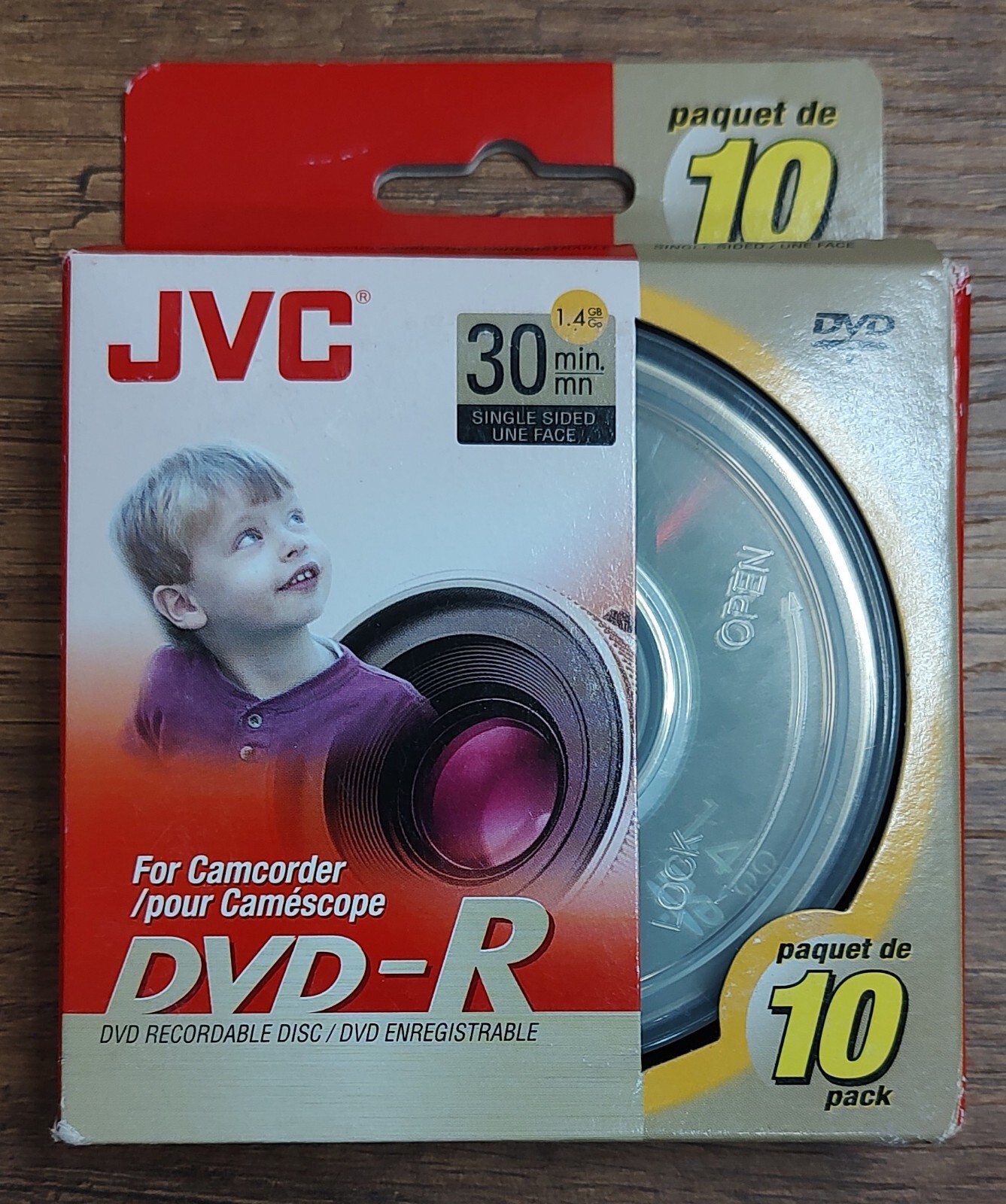 NOS 10 pack JVC Dvd-R 30min 1.4GB VD-R14G10SP Recordable Disc Camcorder B5