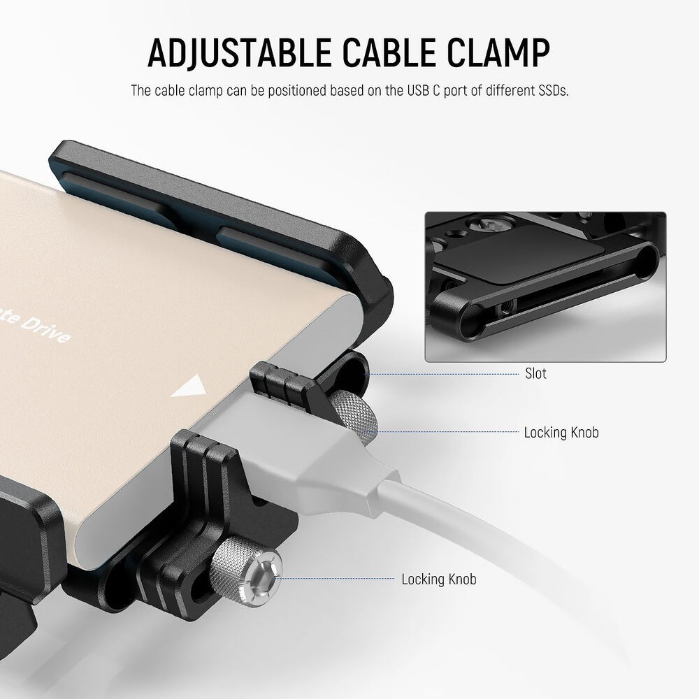 NEEWER UA035 SSD Mount – Cold Shoe/Cable Clamp for T5/T7/SanDisk – Open Box