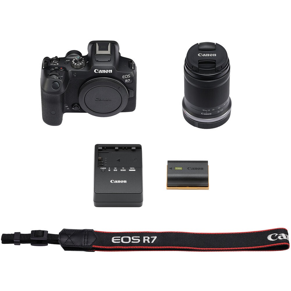 Canon EOS R7 Mirrorless Camera with 18-150mm + RF 75-300mm f/4-5.6 Lens Bundle