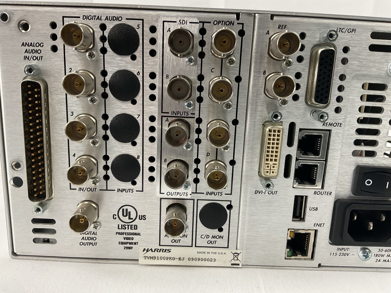 Harris Videotek TVM9100 Waveform Monitor Broadcast Video Production Studio