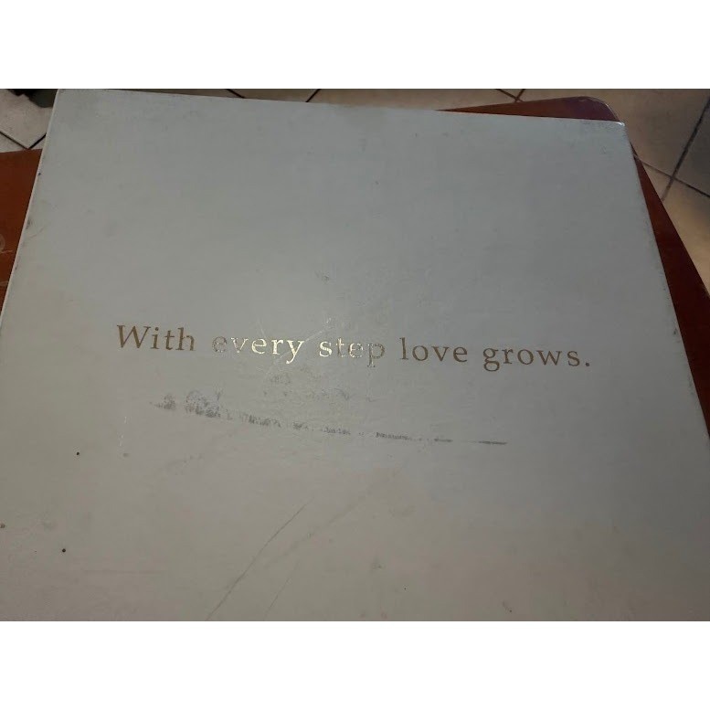 Our Journey Photo Album Faux Leather Burgundy Gold Lettering with Gift Box