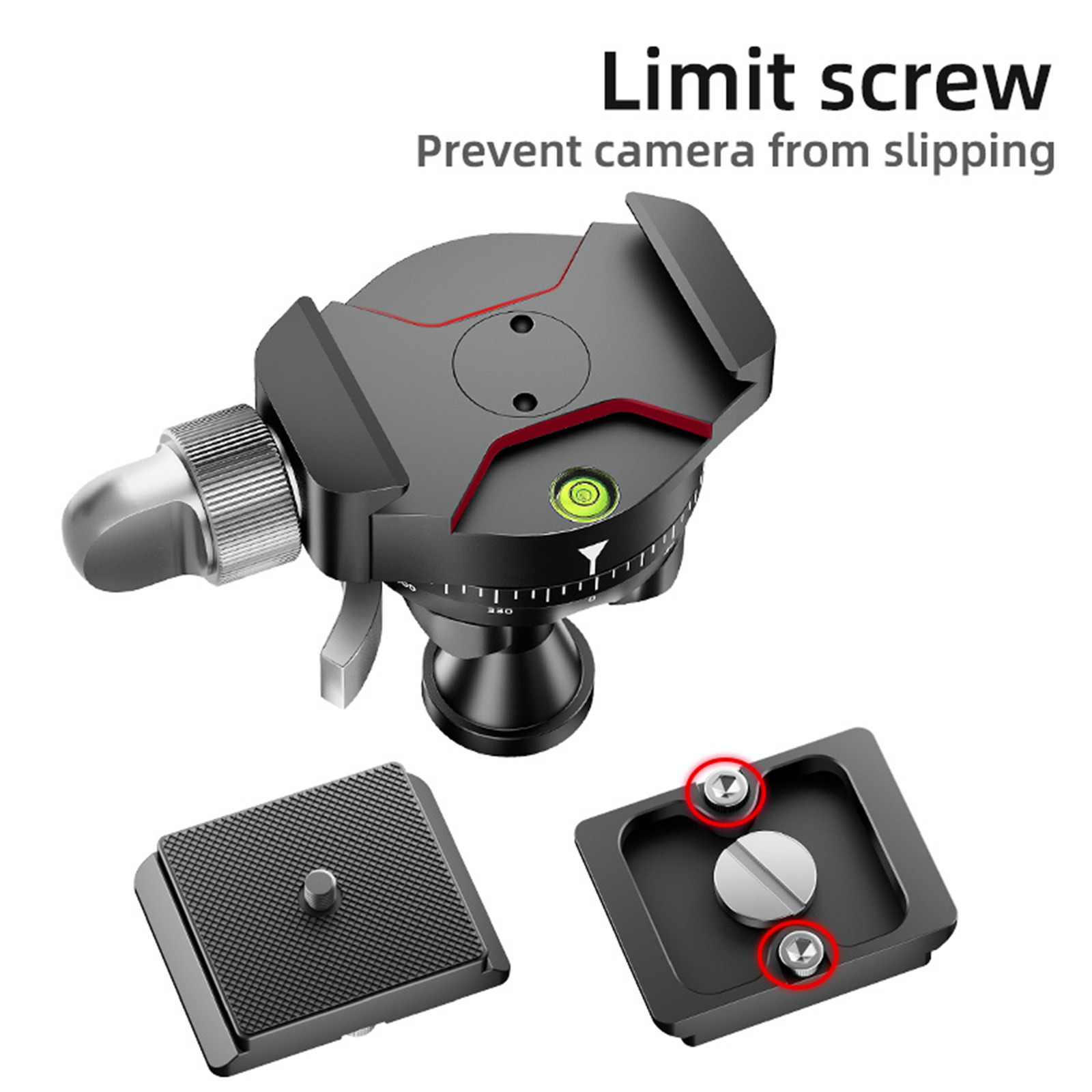 360° Mini Panoramic inverted gimbal Ballhead Tilt Aluminum for DSLR Cameras