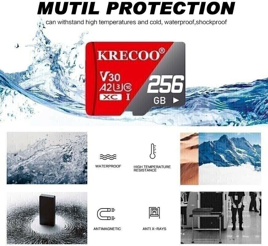 128GB 256GB 1TB Micro SD Card Memory Card TF Card Free Adapter High Speed Lot