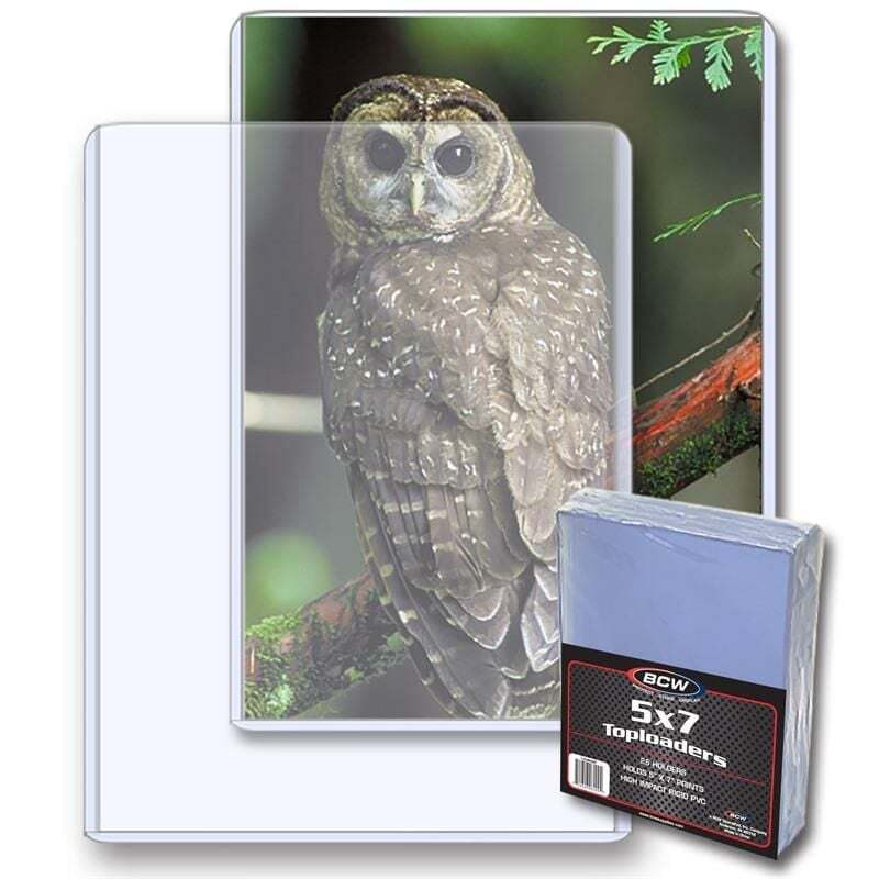 1 pack of 25 BCW 5″ x 7″ Topload Holders