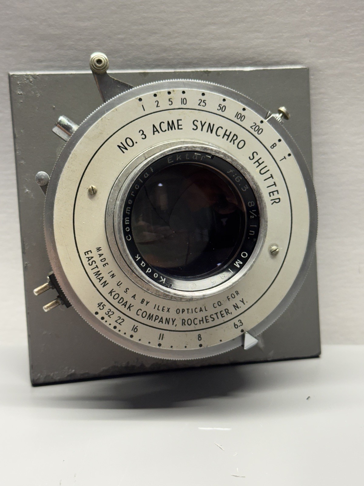Kodak Commercial Ektar 8 1/2 Inch (213mm) f6.3 Large Format Synchro Shutter Lens