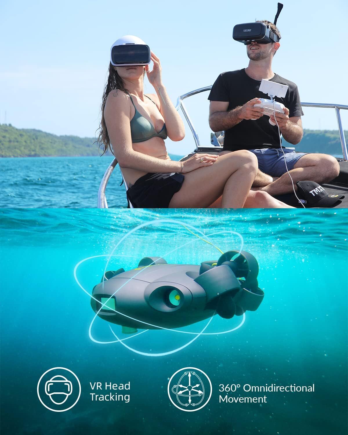 QYSEA FIFISH V6 Underwater Drone 4K Camera AI Vision Portable ROV Q-Interface