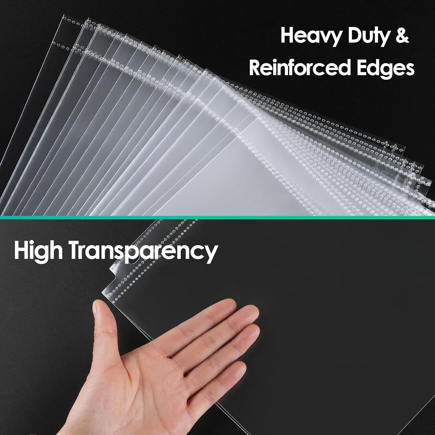 30 Pack 8×10 Photo Sleeves for 3 Ring Binder Clear Acid Free Pages Set HD