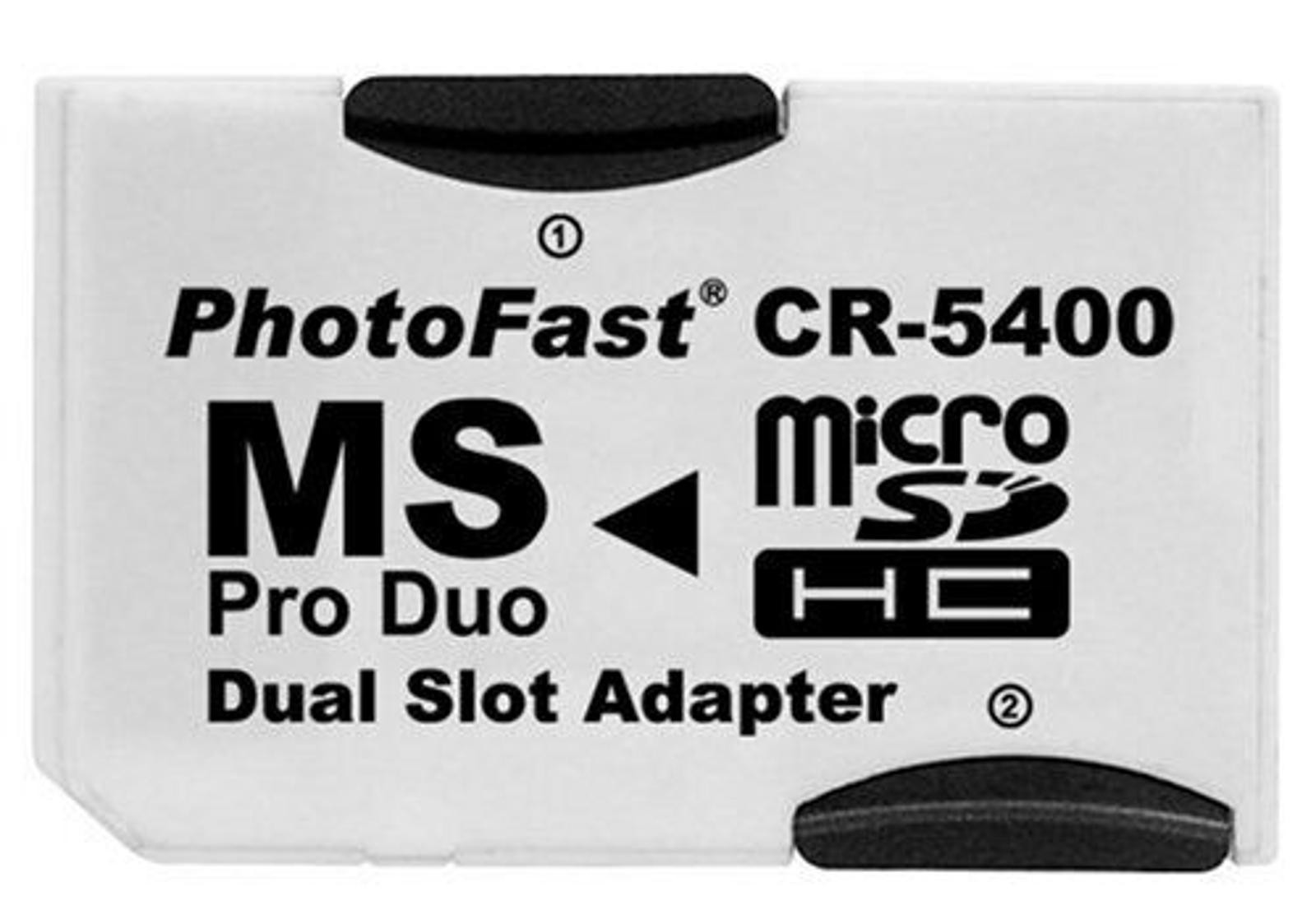 MicroSD/TF To MS Pro Duo Dual Slot Adapter CR-5400 Mini Card For PSP PhotoFast