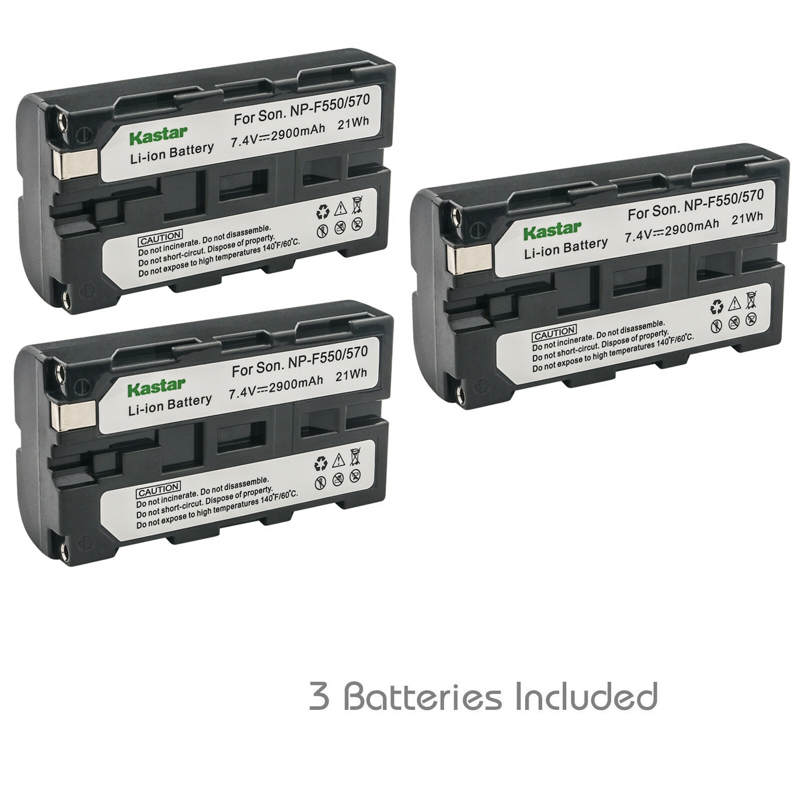 Kastar NP-F570 Battery 3-Pack for Sony L Series InfoLithium Battery NP-F330 F550