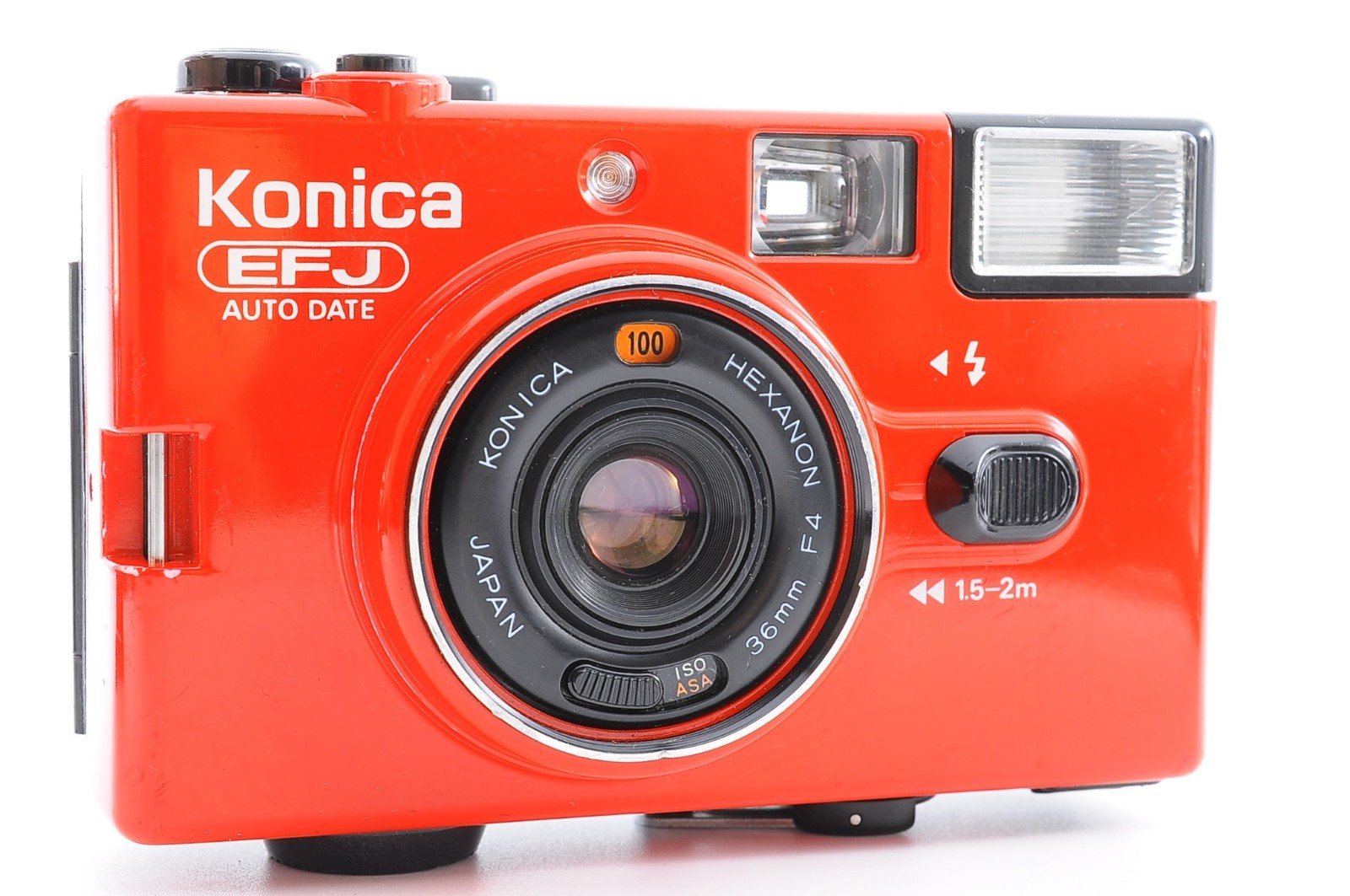 Konica EFJ Auto Date RED 35mm Point & Shoot Camera [Tested / Near Mint+] Japan