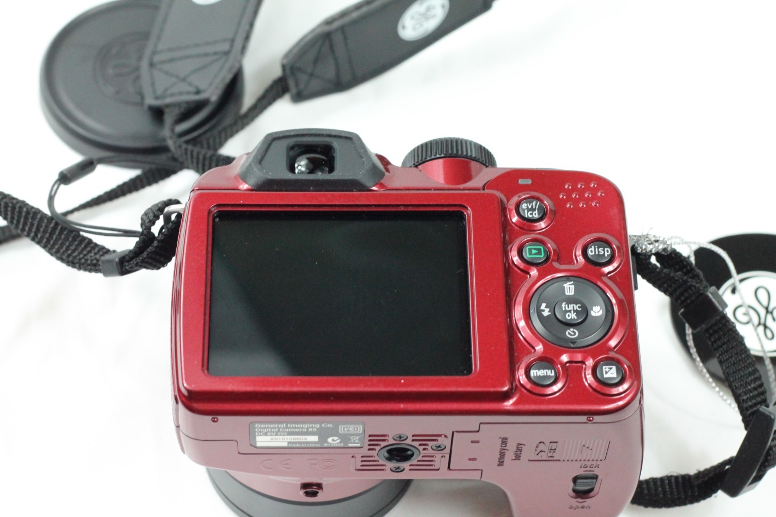 GE X5 14.1 MP Digital Camera & 8GB Card – 15X Optical Zoom Red -TESTED! – /966