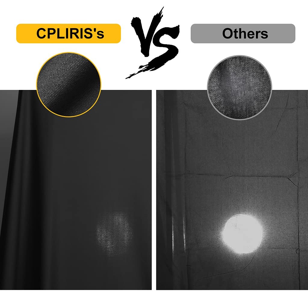 CPLIRIS 10x12ft Black Backdrop for Photography, Large Seamless 10x12ft,