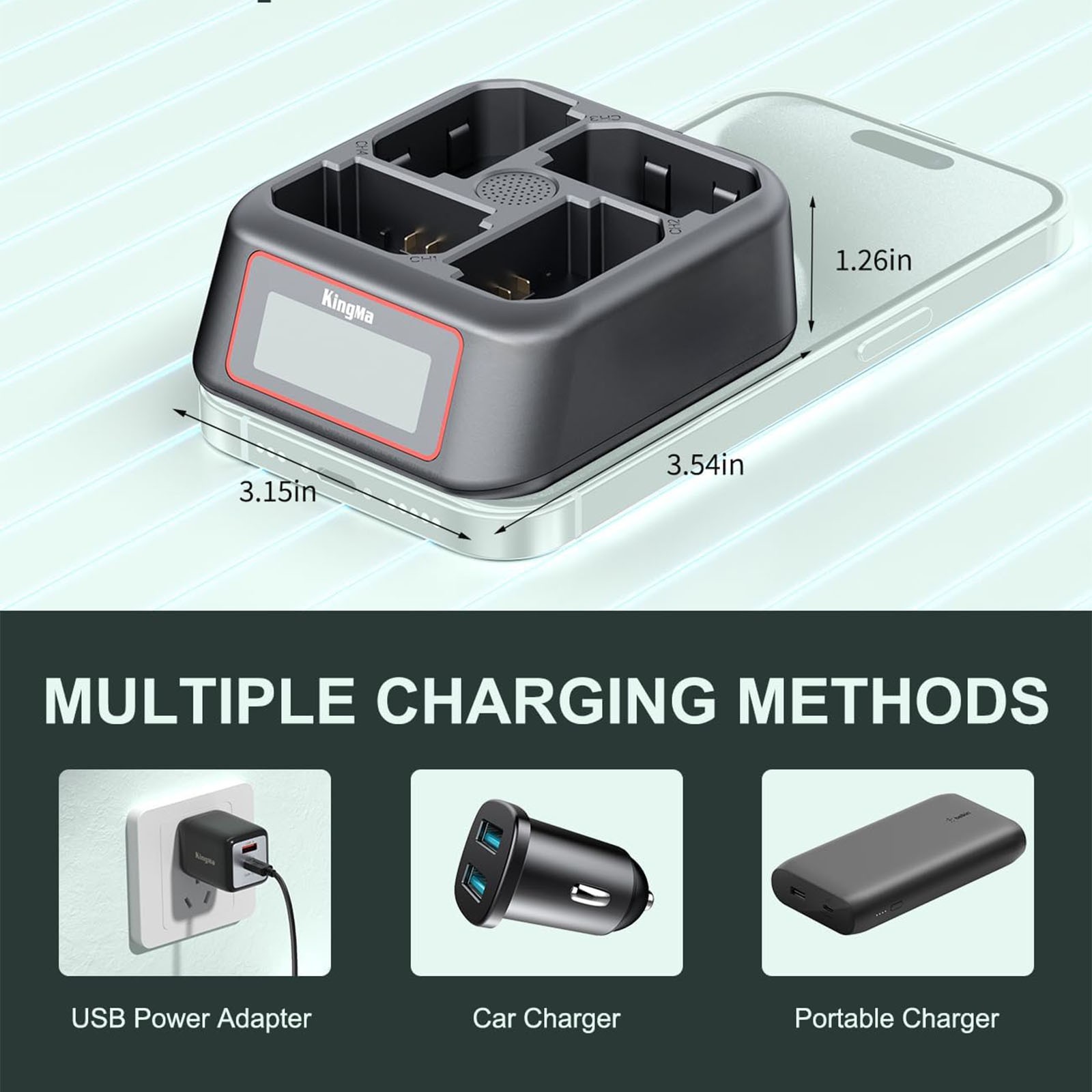 45W NP-FZ100 Battery Charger for A7III/A7IV/A7RIII/A7RV/A7C/A7CII/A6700/A9/A1