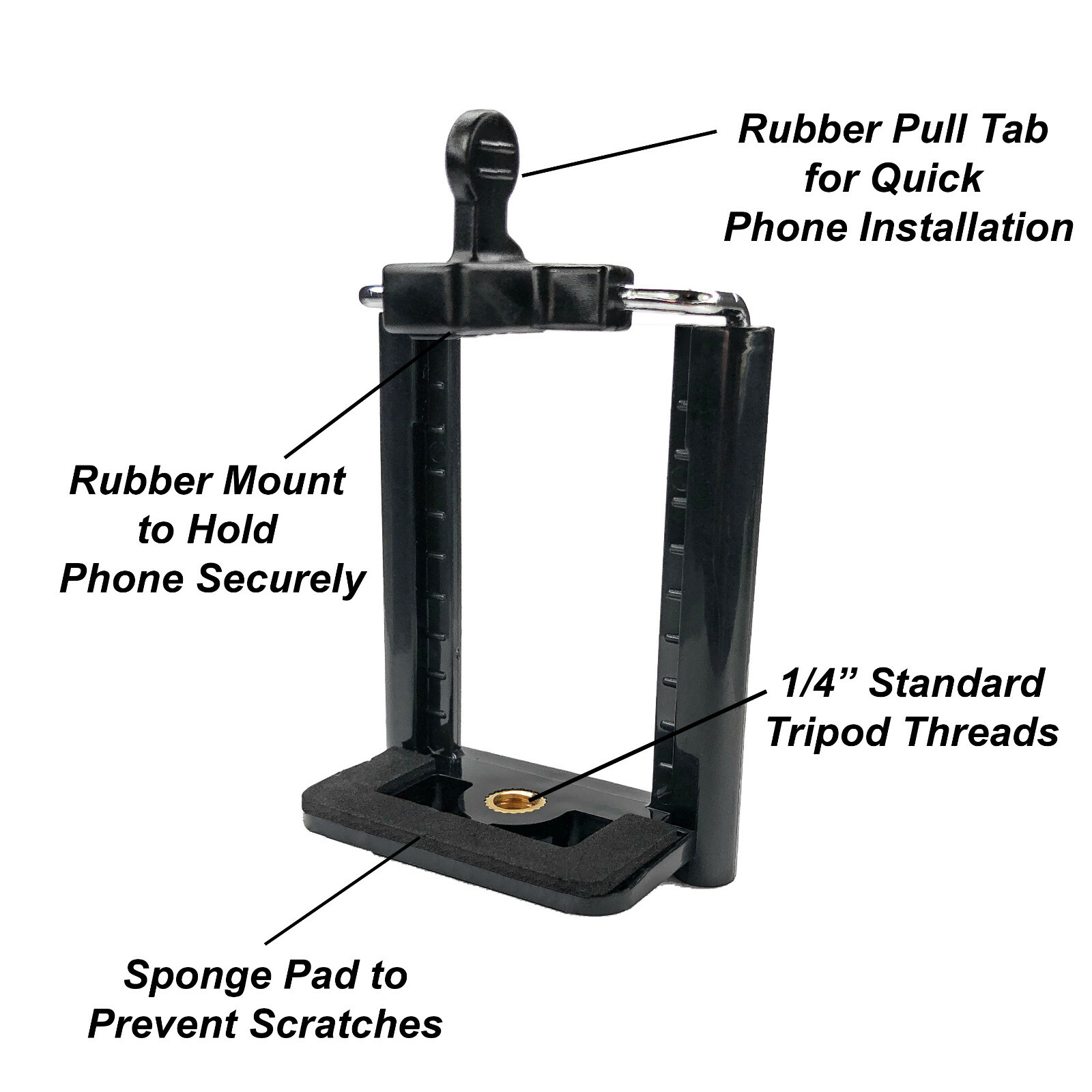 Cell Phone Tripod Adapter Mount for iPhone Smartphone Samsung Tripod Mount Clip