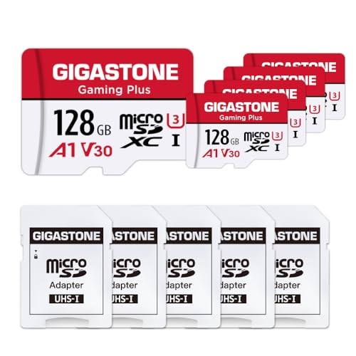 【for Switch 1 Only】 Micro SD Card 128GB 5-Pack, 128GB Gaming Plus 5-Pack