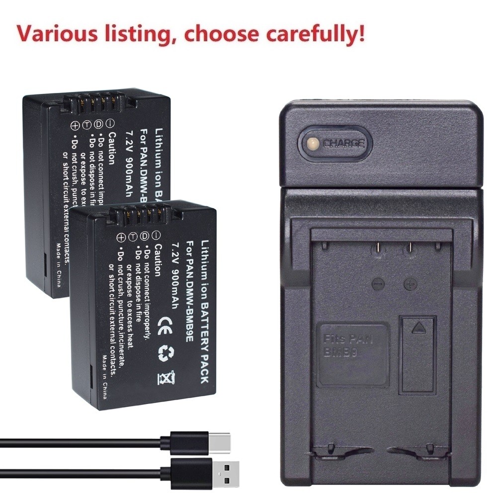 DMW-BMB9 Battery Or Charger for Panasonic Lumix DC-FZ80 DMC-FZ40K FZ45K FZ47K
